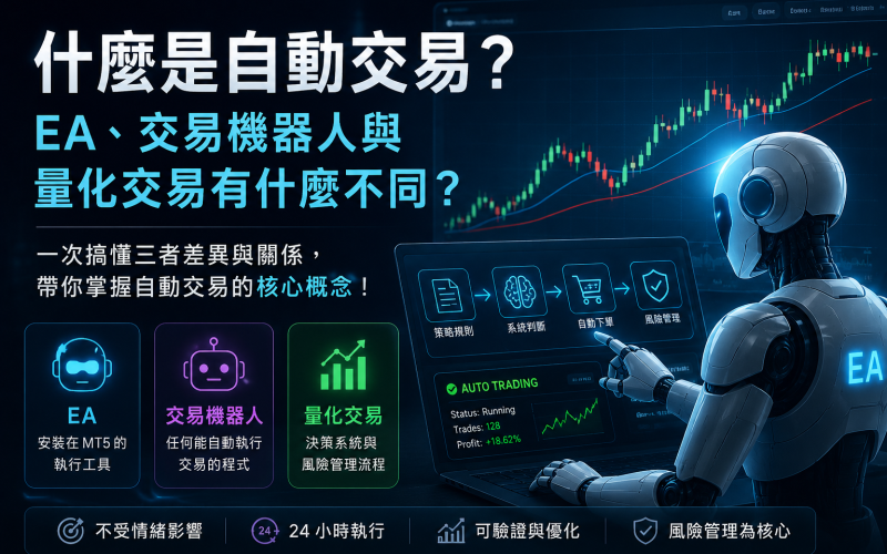 什麼是自動交易？EA、交易機器人與量化交易有什麼不同？