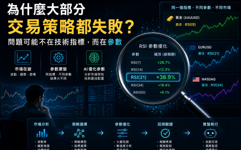 為什麼大部分交易策略都失敗？問題可能不在技術指標，而在參數 (2)