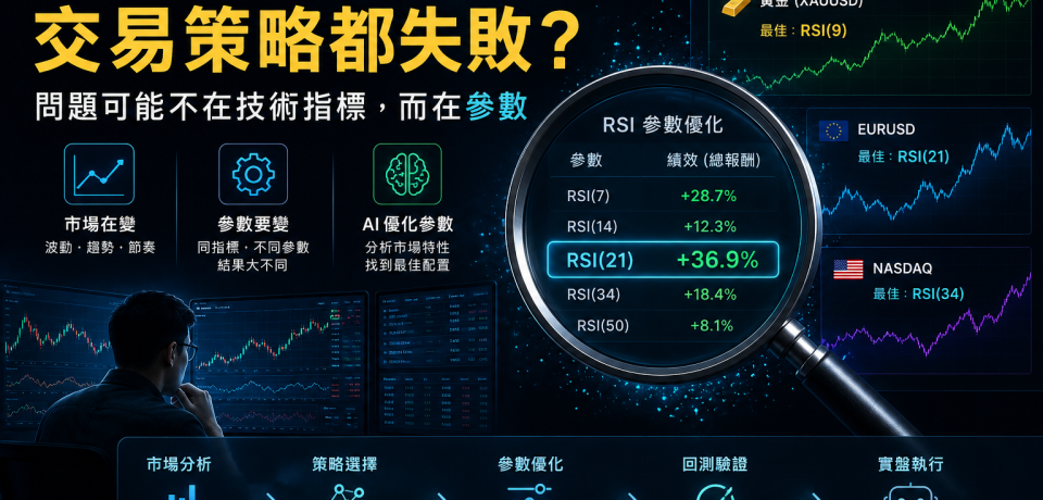 為什麼大部分交易策略都失敗？問題可能不在技術指標，而在參數 (2)